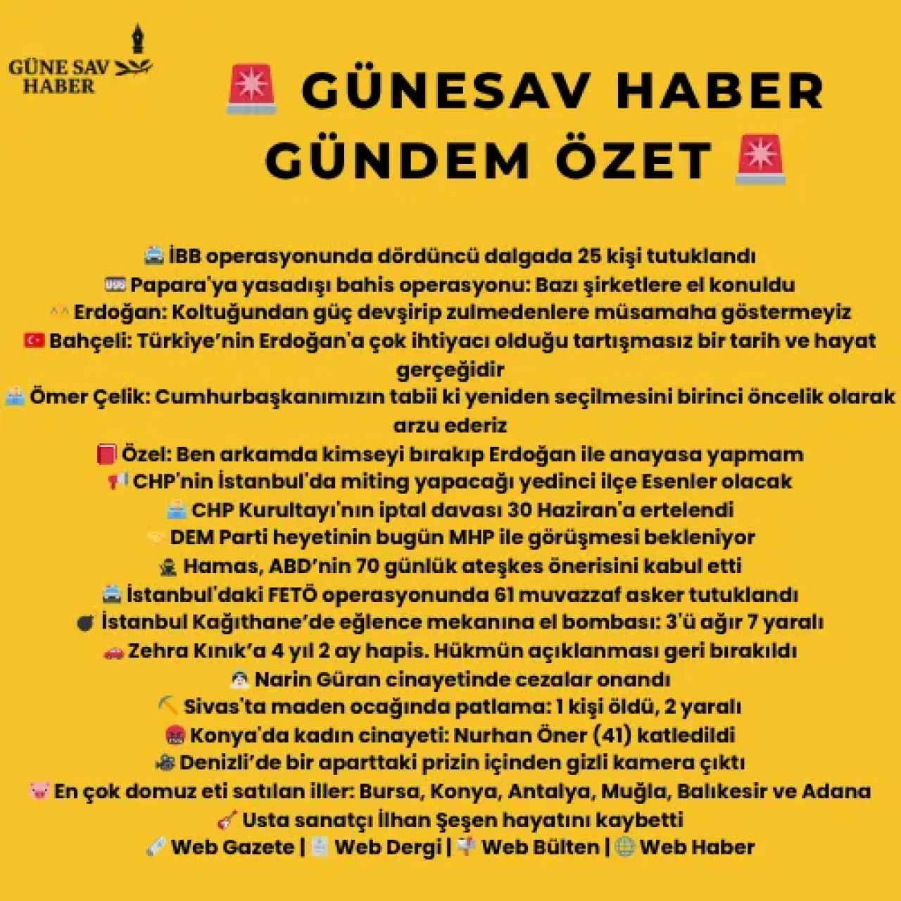 🚨 GÜNESAV HABER GÜNDEMİ: ÖNEMLİ GELİŞMELERİN ÖZETİ 🚨