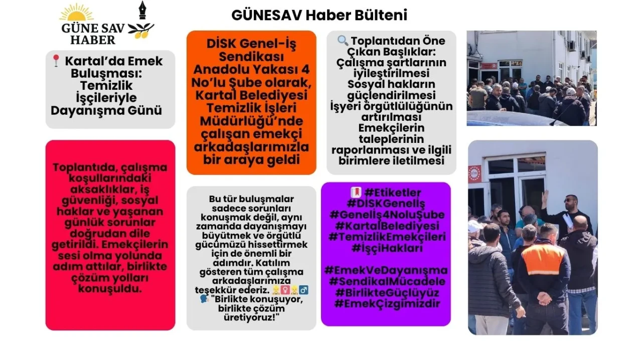 “Temizlik Emekçileriyle Buluştuk: Kartal Belediyesi’nde Çalışma Koşulları Masaya Yatırıldı”