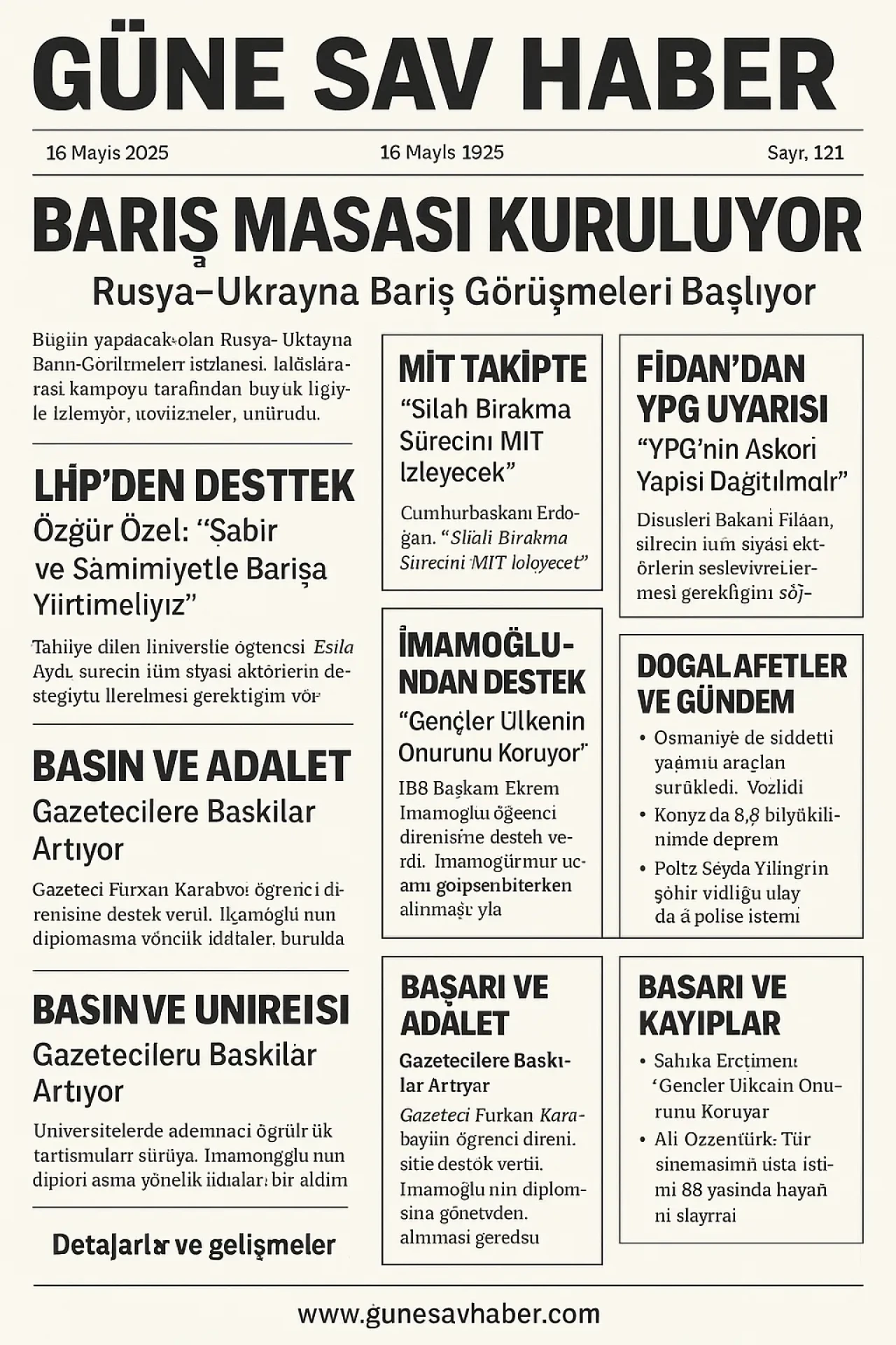 📰 GÜNE SAV HABER GÜNDEMİ  – KISA KISA HABERLER