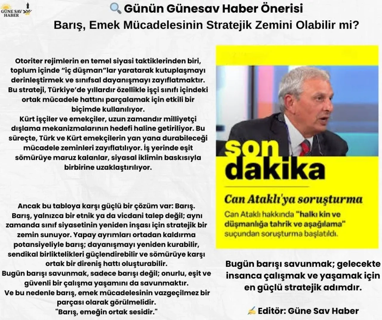 Gazeteci Can Ataklı'nın Hapis İddianamesi