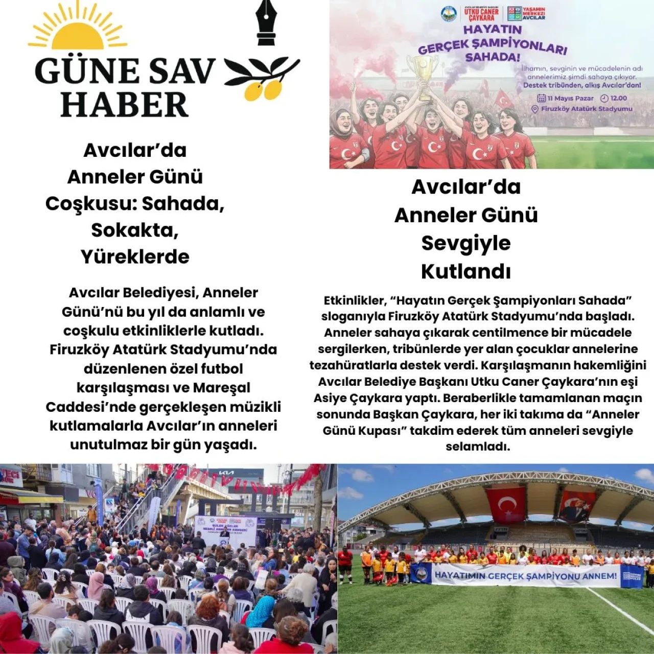 Avcılar’da Anneler Günü Coşkusu: Sahada, Sokakta, Yüreklerde