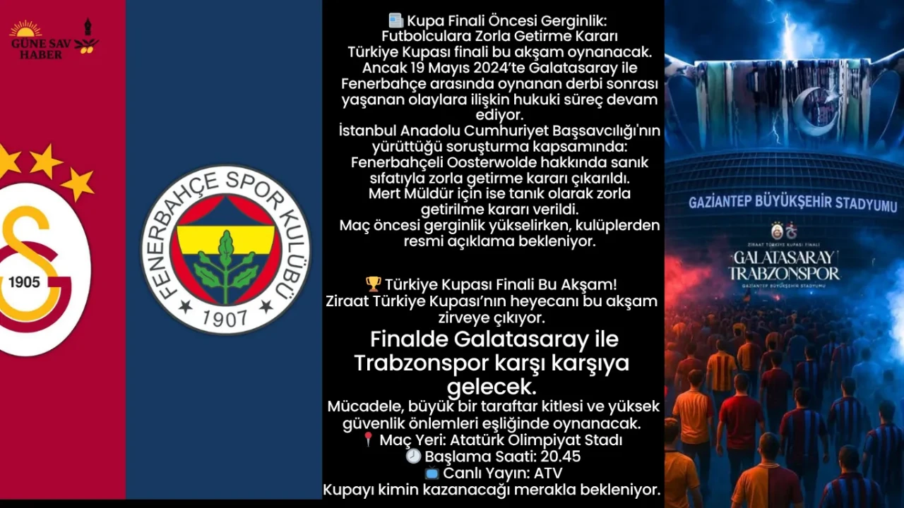 🏆 Türkiye Kupası Finali Bu Akşam!