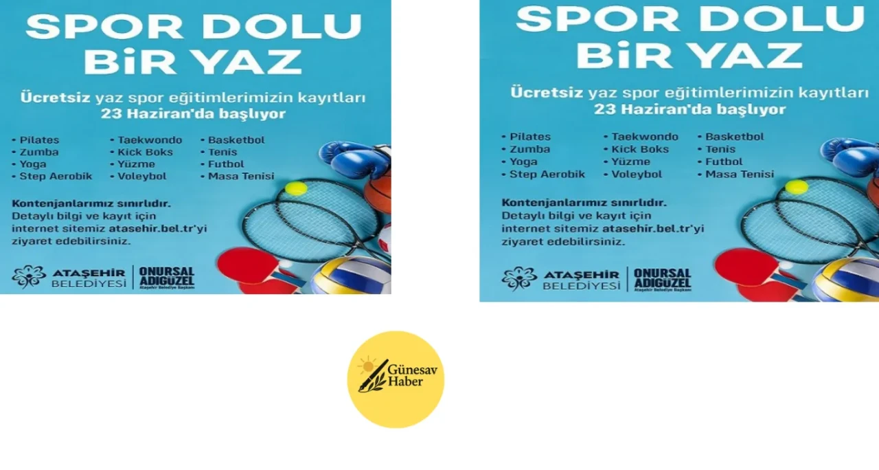 Ataşehir Belediyesi Yaz Spor Okulları ile Ücretsiz Spor Fırsatı Sunuyor!
