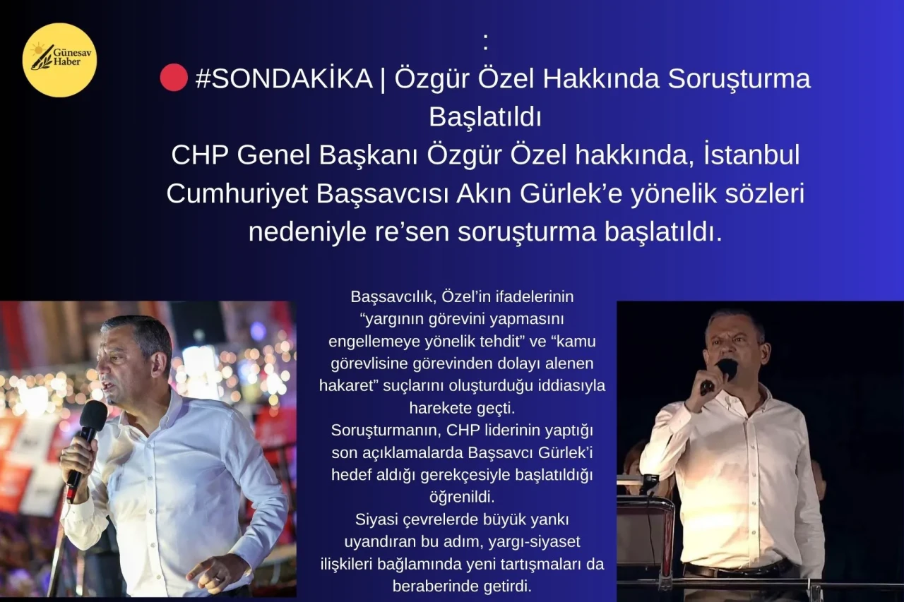 🔴 Son Dakika: CHP Genel Başkanı Özgür Özel Üzerine Soruşturma Açıldı!