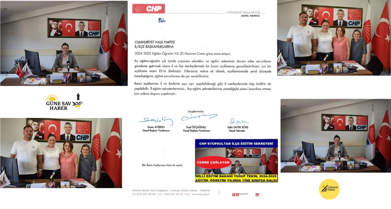 CHP Eyüpsultan'dan Eğitim Yılı Raporu: "Milli Eğitim Bakanlığı Başarısızlıkla Yüzleşmeli"