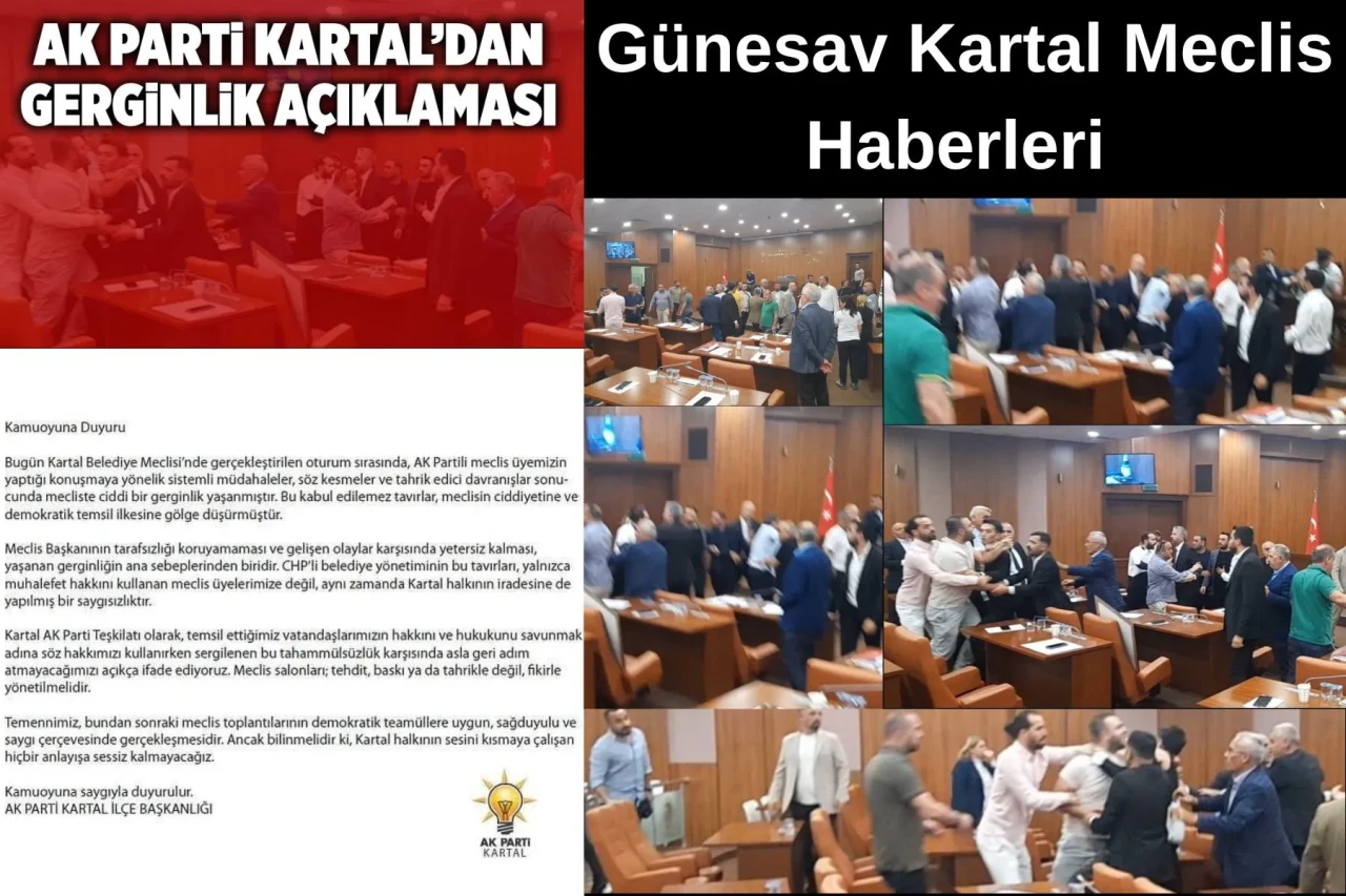 Kartal Belediye Meclisinde İki Partinin Üyeleri Arasında Gerilimli Anlar Yaşandı