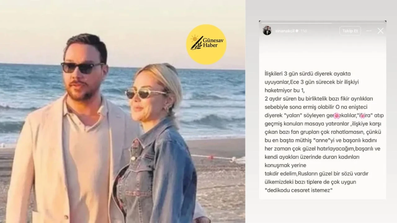 Sinan Akçıl, Ece Erken ile ayrıldığını sert sözlerle ilan etti: "Yalan söyleyip enişteci diyenler dahi gerizekalı!"