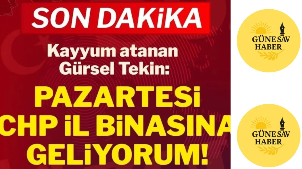 🟢 Son Dakika: Gürsel Tekin “Pazartesi İstanbul İl Binasına Geleceğim”