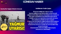 🌧️ İstanbul Valiliği’nden Yağmur Uyarısı