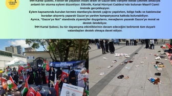 İHH Kartal, Gazze'ye Destek İçin Oturma Eylemi Düzenledi