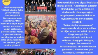 Gaziosmanpaşa'da "Milletin İradesine Destek" Mitingi Düzenlendi