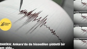 Ankara'yı sallayan şiddetli deprem paniğe neden oldu!