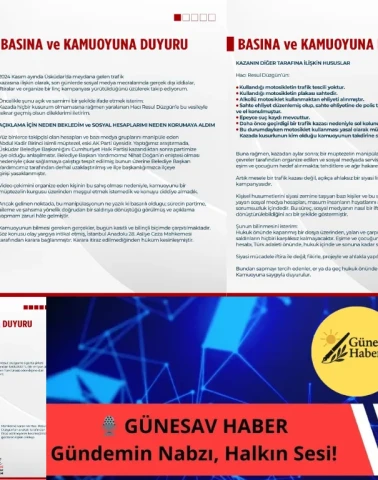 CHP Üsküdar İlçe Başkanı Berk Tütüncü’den Kamuoyuna Açıklama: