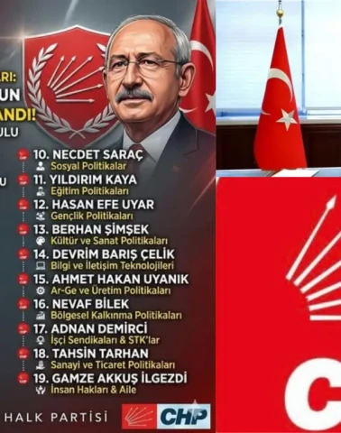 🚨 CHP’de Yeni MYK Açıklandı: Kılıçdaroğlu Başkanlığında 19 Kişilik “A Takım” Netleşti