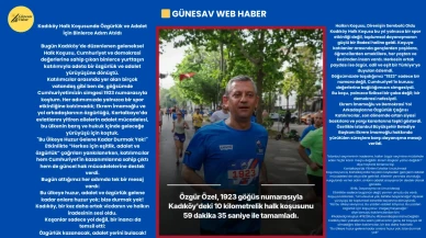 Kadıköy'de Özgürlük ve Adalet Mesajı Veren Binlerce Koşucu Bir Araya Geldi