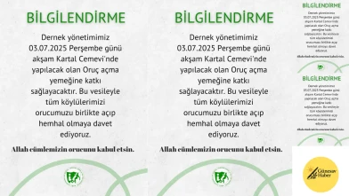 **Gazipınar Köyü Derneği'nden Birlik Beraberlik Etkinliği: Oruç Açma Sofrası Kartal Cemevi’nde Kuruluyor!**