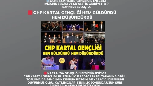 Gençliğin enerjisi, mizahın zekâsı ve siyasetin ciddiyeti tiyatro sahnesinde buluştu.