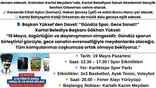 🏀 Kartal’da 19 Mayıs Gündüzü: Spor Şöleni Başlıyor