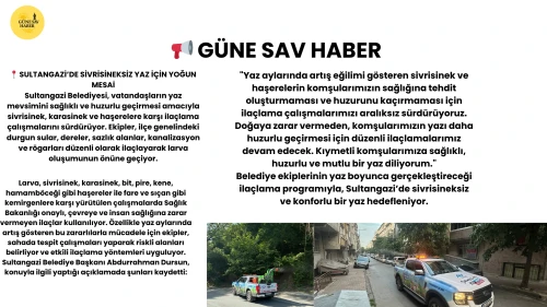 Sultangazi’de Yaz Mevsimi İçin Sivrisinek ile Mücadele Çalışmaları Hız Kesmeden Devam Ediyor!