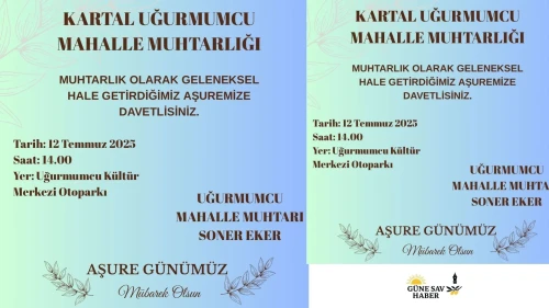 Kartal Uğur Mumcu’da  Aşure İkramına Davet