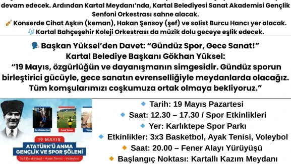 🏀 Kartal’da 19 Mayıs Gündüzü: Spor Şöleni Başlıyor