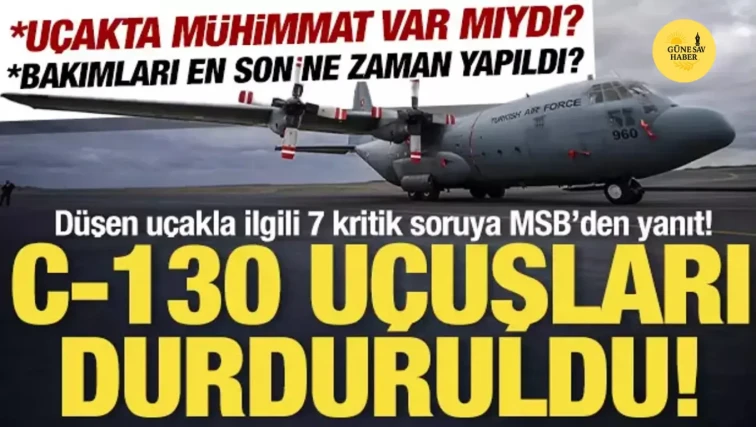 ✈️ MSB: C-130 Uçaklarının Uçuşları Tedbiren Durduruldu