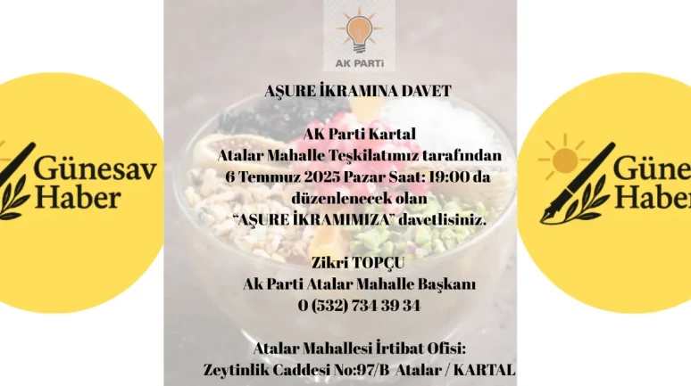 Aşure Hayrı'na Katılmaya Davetlisiniz!