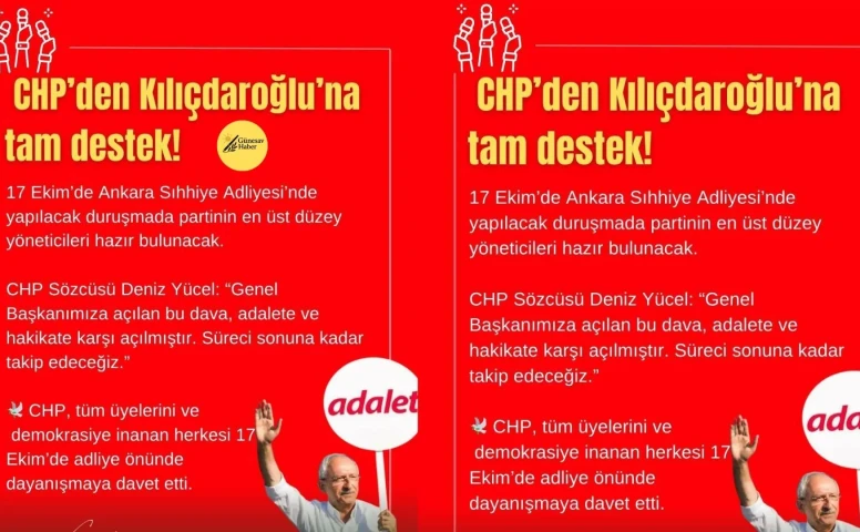 📢 CHP’den Kılıçdaroğlu’na Tam Destek!