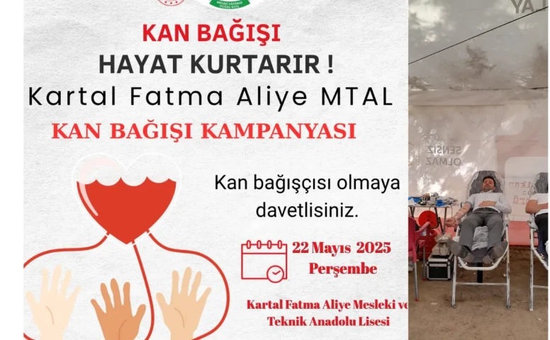 🩸 Kartal Fatma Aliye MTAL'den Hayat Kurtaran Kampanya: "Kan Bağışı Hayat Kurtarır!"