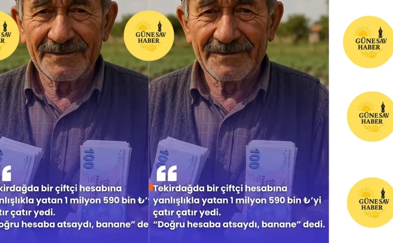 Tekirdağ’da Çiftçinin Hesabına Yanlışlıkla 1,59 Milyon TL Yatırıldı
