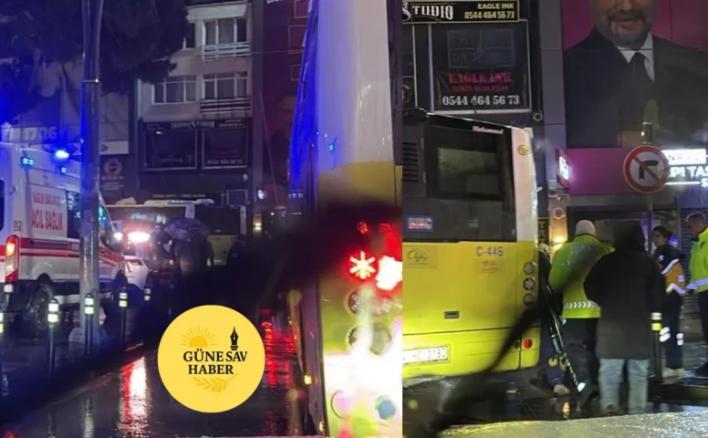 SON DAKİKA KARTAL’DA İETT OTOBÜSÜ BİNAYA ÇARPTI